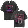 Washed Vintage Ed Sheeran Loop Tour Australia  Tshirt Men Women Fashion Hip Hop Oversized T Shirts Male Summer Streetwear