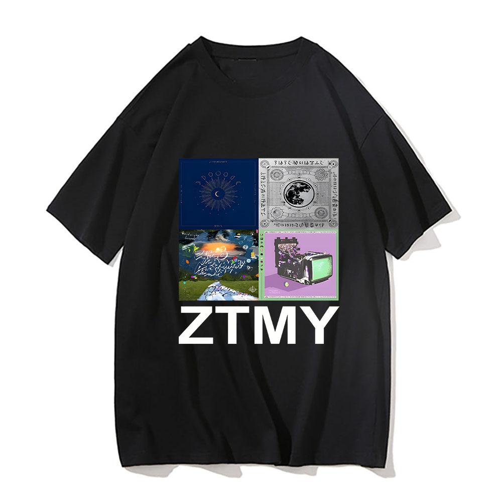 Zutomayo Albums Printing T-shirt Men and Women Couples Oversize Drop Shoulder Tide Short Sleeve Popular Loose Cotton Clothes