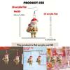 Holiday Seasonal Santa Acrylic Earrings With Silver Posts For Casual Festive Wear