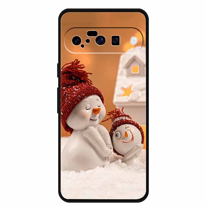 Christmas Phone Cases For Google Pixel 10 Case Silicone Soft Black Cover Christmas Tree for Pixel 10 Pro / 10 Pro XL Back Cover