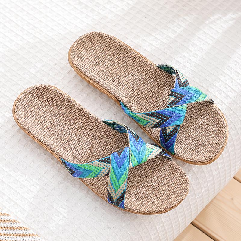 Summer Women's Fashion Massage Breathable Linen Slippers
