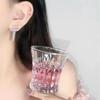 Simple Fashion Ins Top Sell Sweet Cute Jewelry 925 Sterling Silver Heart Shape 5A Cubic Zircon CZ Diamond Party Cross Earring