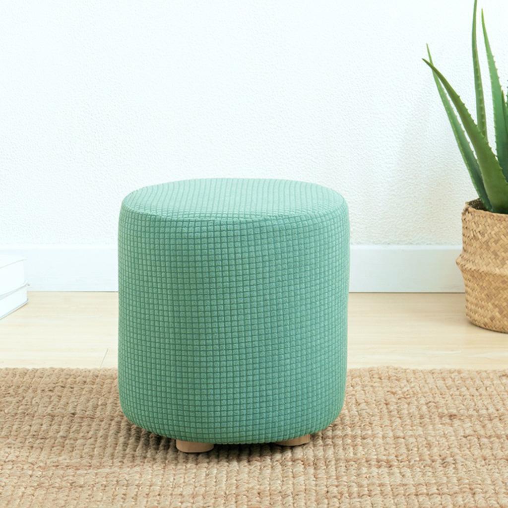 Stretchable Slipcover Ottoman Furniture Protector for Round Couch Sofa Home Decor