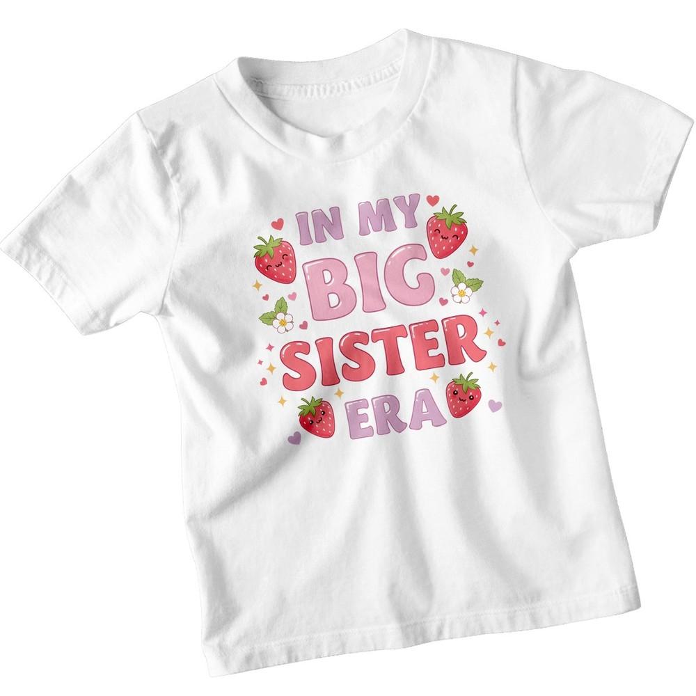 

In My Big Sister Era Big Sister Family Girls T-Shirt Cute Tee S