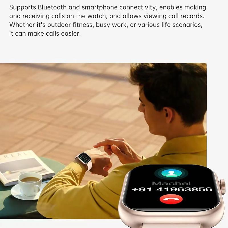 2025 Nové chytré hodinky Bezdrátové nabíjení Chytré hodinky Bluetooth hovory Muži Ženy Chytré hodinky Fitness náramek Vlastní ciferník
