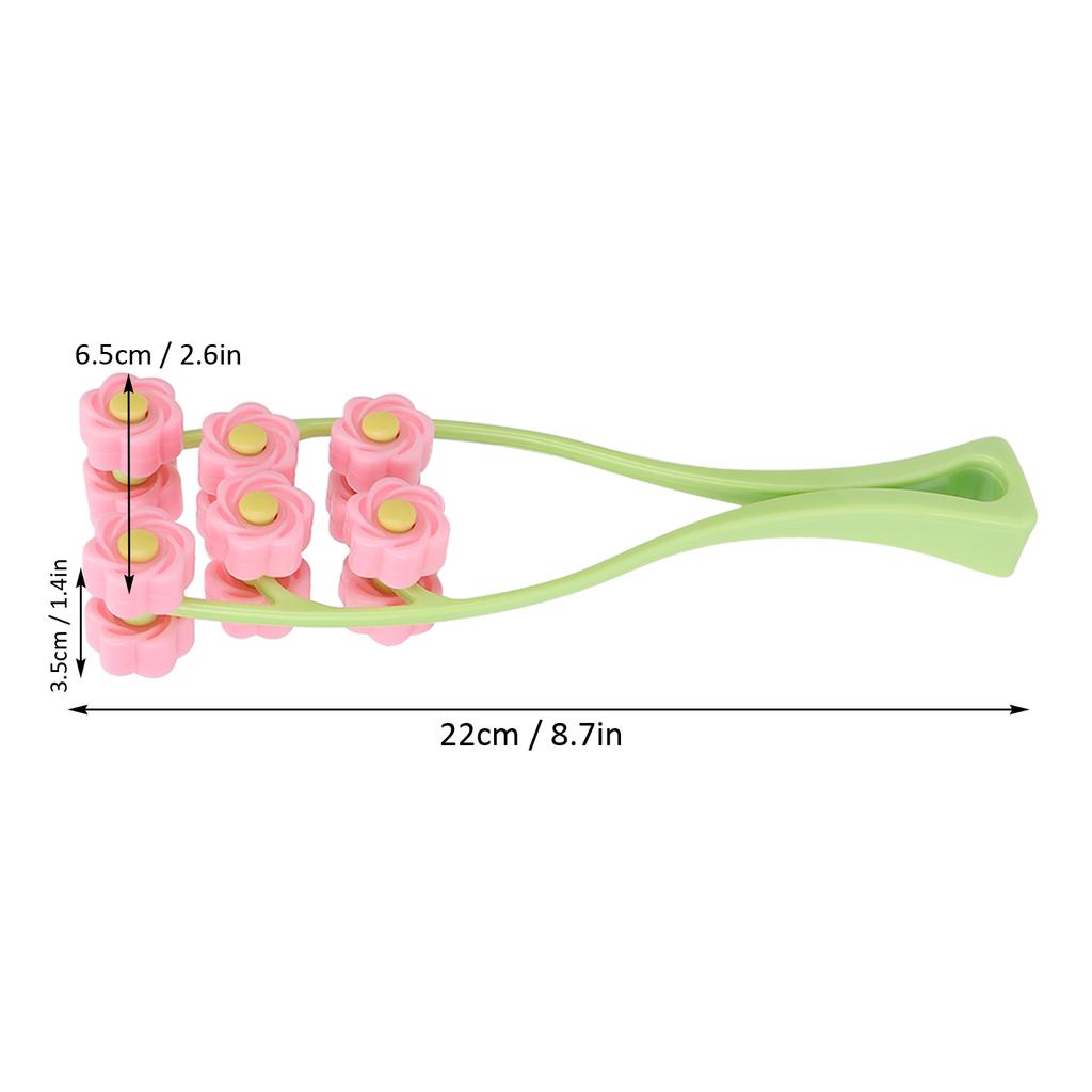 Face Roller Multiple Rollers Concave Convex Particles Comfortable Handle Multiple Rollers V Shaped Face Massager