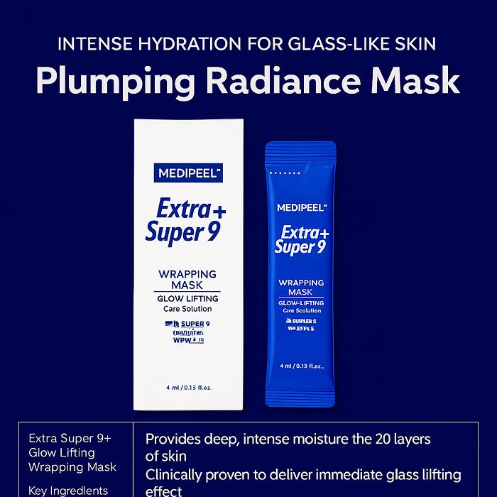 MEDI-PEEL Extra Super 9 Plus Water Glow Lifting Wrapping Mask (4ml X 4ea)