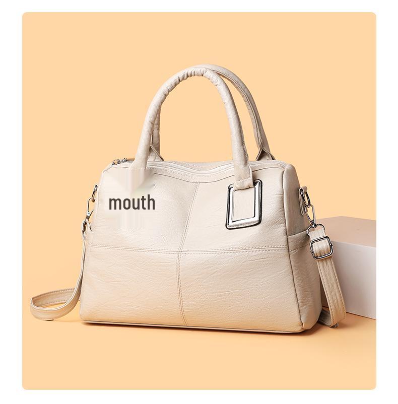 Women's Single-Shoulder Crossbody Bag: 2025 Style, Spacious Soft PU Leather, Mommy & Commuter Handbag.