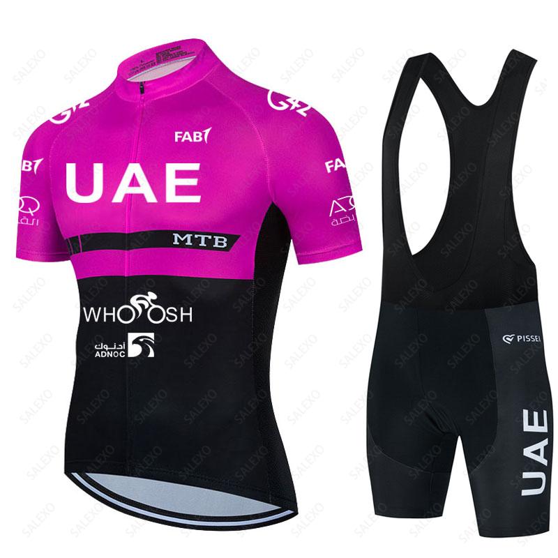 2025 Noua echipă din Emiratele Arabe Unite Ciclism Jersey Set Mens vară mânecă scurtă MTB Maillot Ropa Ciclismo Bicicletă Uzură respirabil Ciclism Îmbrăcăminte