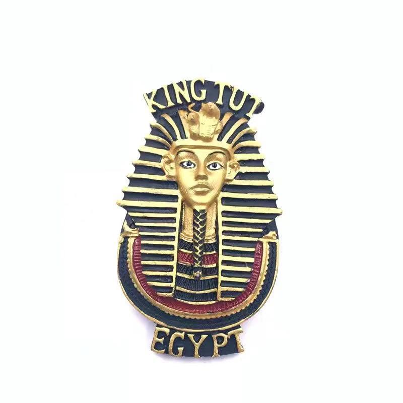 Hand-Painted Egypt Pyramids & Sphinx Resin Fridge Magnet - Tourist Souvenir. Free Shipping!
