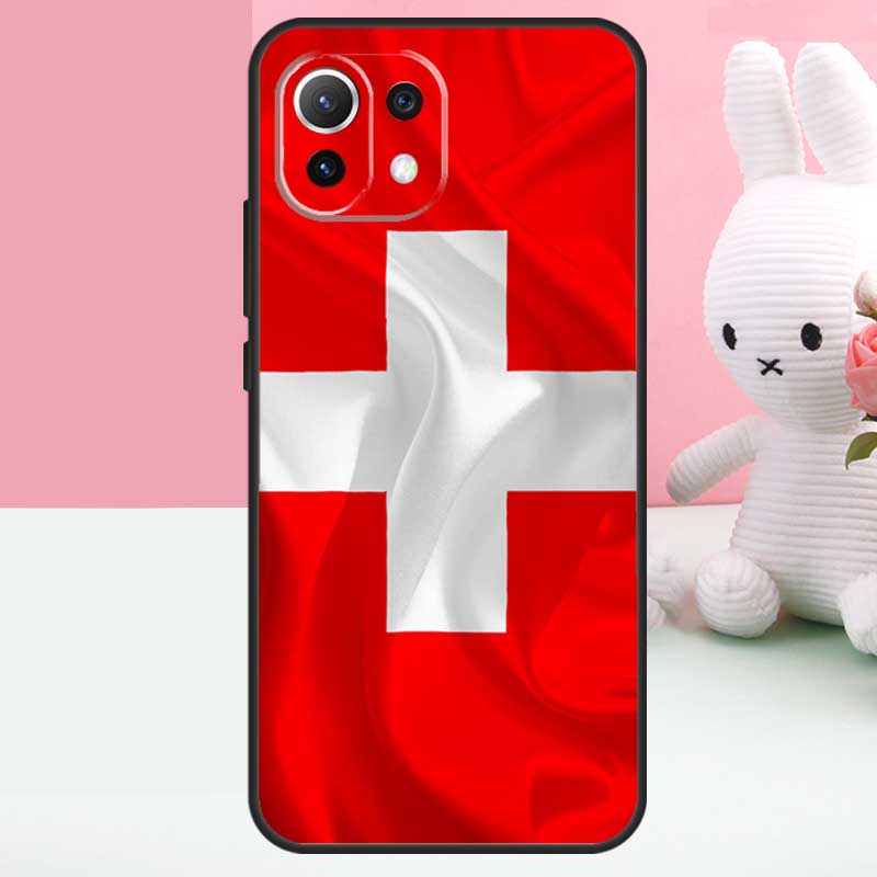Switzerland Swiss Flag Case For Xiaomi 14 15 Ultra 15T 13T 14T 17 Pro Max POCO F8 Ultra X7 X5 X6 Pro F5 F6 F7 Funda
