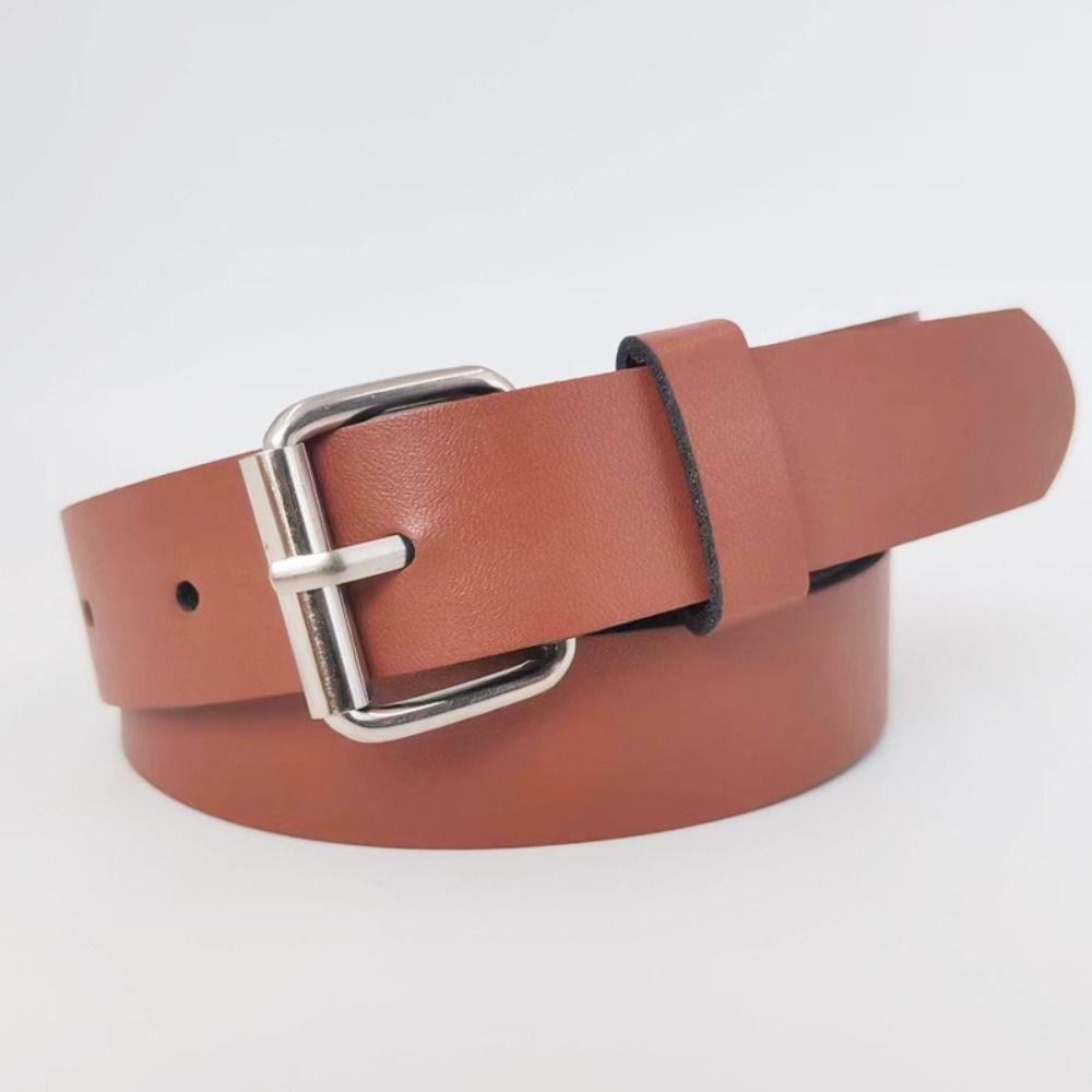 Versatile Leather Belt Minimalist Waist Belt Retro Waistband For Women
