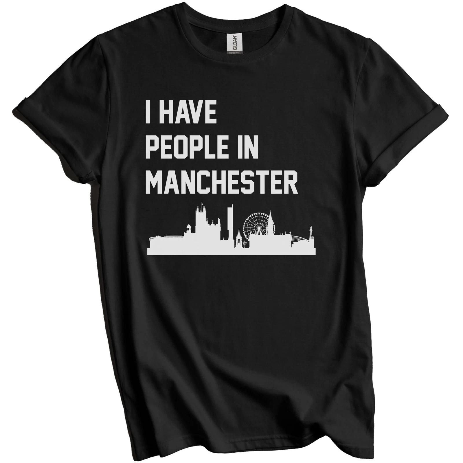 I Have People In Manchester England Skyline T-Shirt S