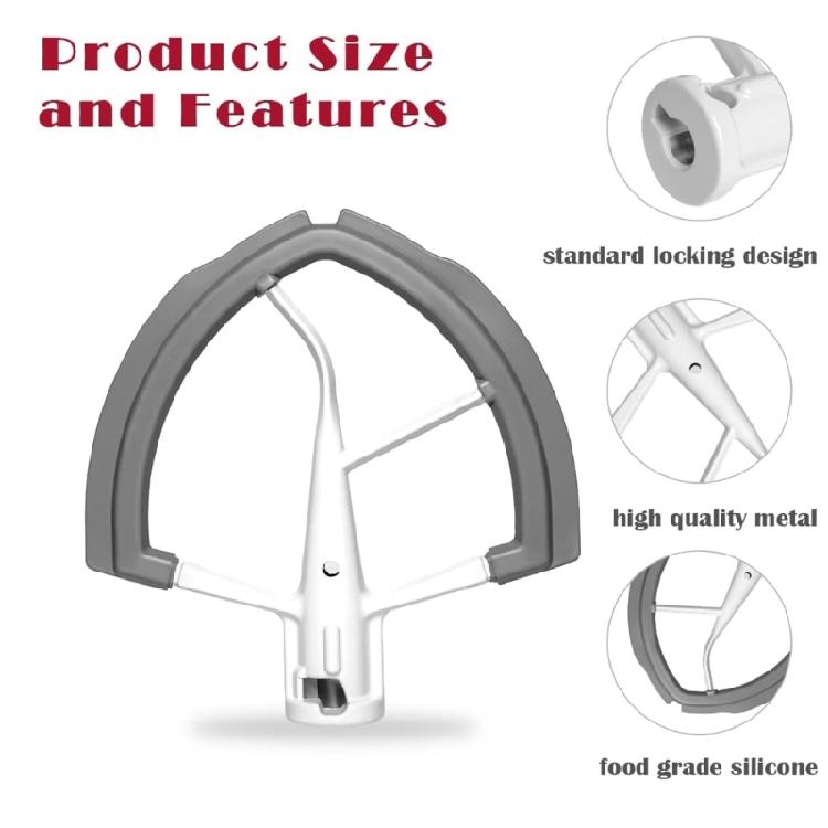 Flex Edge Beater Stainless Steel Flex Edge Paddle Mixer Accessory Replacement