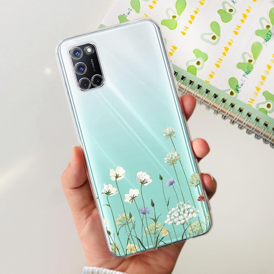 For OPPO A92 Case CPH2059 Fashion Marble Butterfly Clear Funda Soft Silicone Phone Cover For OPPO A72 A52 CPH2061 CPH2067 Bumper