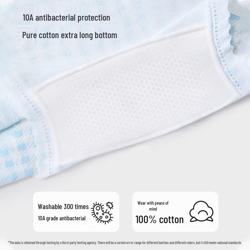 FitonTon Women's 2-in-1 Cotton Antibacterial Boyshorts 4-Pack