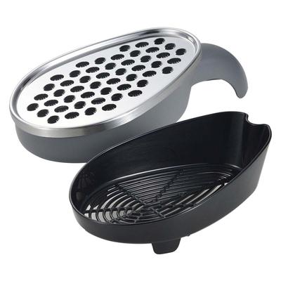 Shimomura Kihan Daikon Grater with Drainer In Crunchy Texture Slanted So You Can Grate with Light Force Two Types of Grating Mizore Grilled Fish