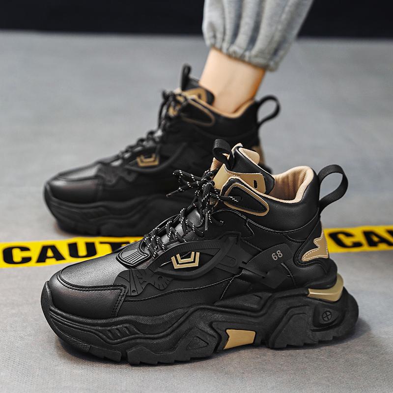 New inner height increase 11 high-top board shoes platform casual mesh dad shoes