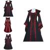 Women's Vintage Gothic Medieval Dress Costume Retro Hooded Victorian Renaissance Dress