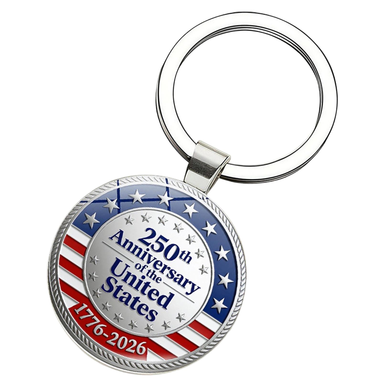 

250th Anniversary Pendant Memorial Keychain From The United States One Size