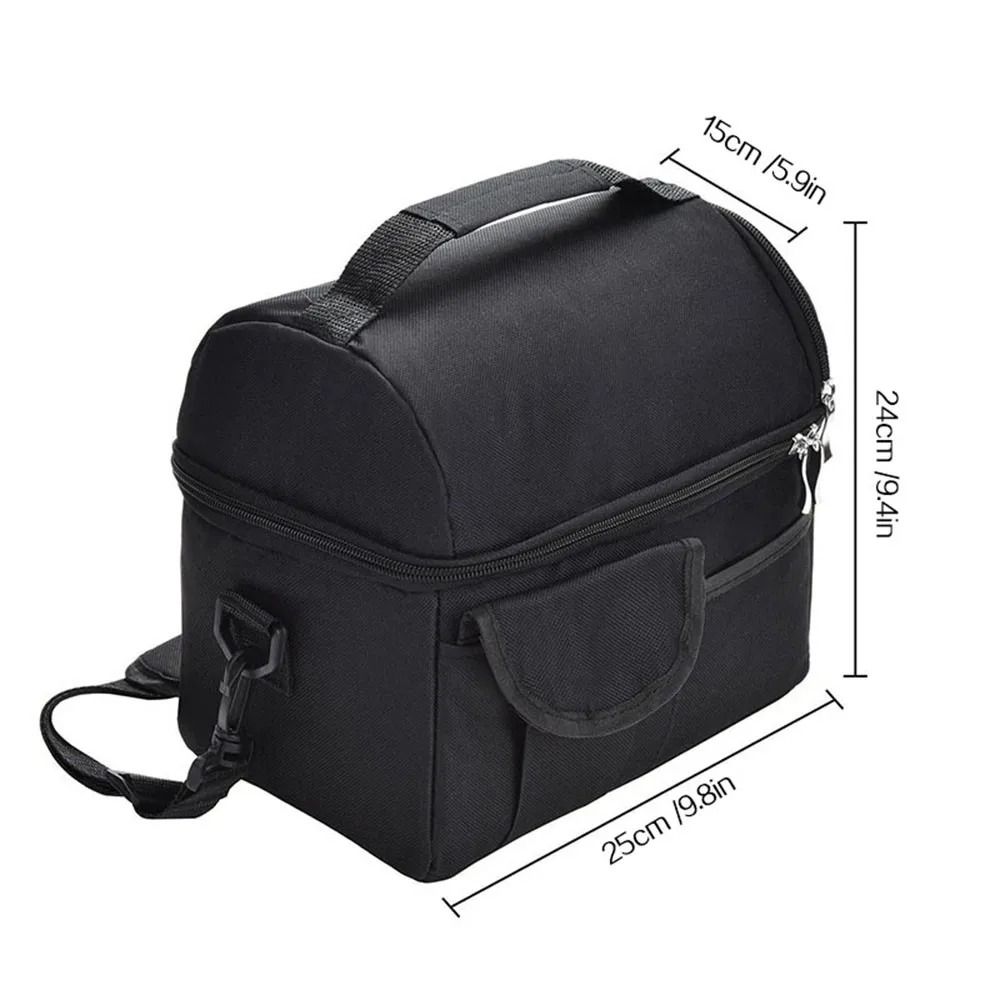 New Dual Durable Compartment Insulated Lunch Box Large Capacity Leak-proof Cooler Bag Multifunctional Lunch Tote Men Women