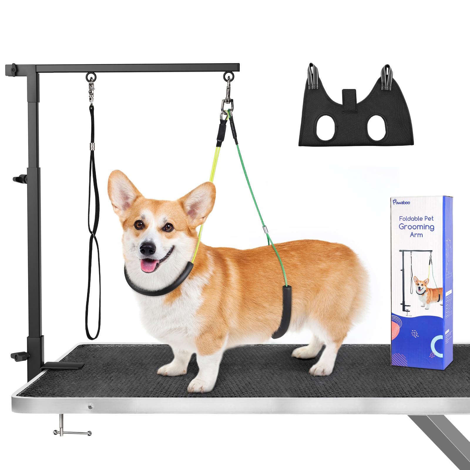 

Pawaboo Груминг для собак Крепится к грумингу Включает гамак для груминга для Включает груминг Крепится к Маленьким и Средним Легкий Включает Сумку для хранения Рука, чёрный