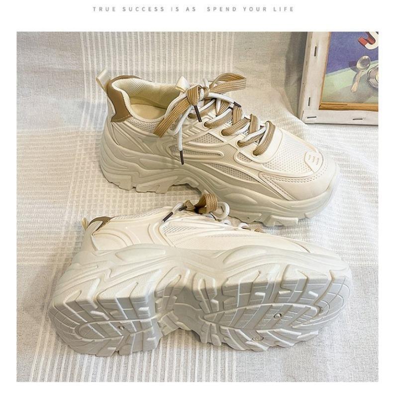 

Spring and Summer New Versatile Thick Sole Height Increasing Fashionable Women s Shoes Internet Famous Casual Shoes 40 хаки