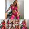 Elegant Women Sexy Lingerie Nightwear Dress Babydoll G-string Lace Bra Set For Romantic Evenings