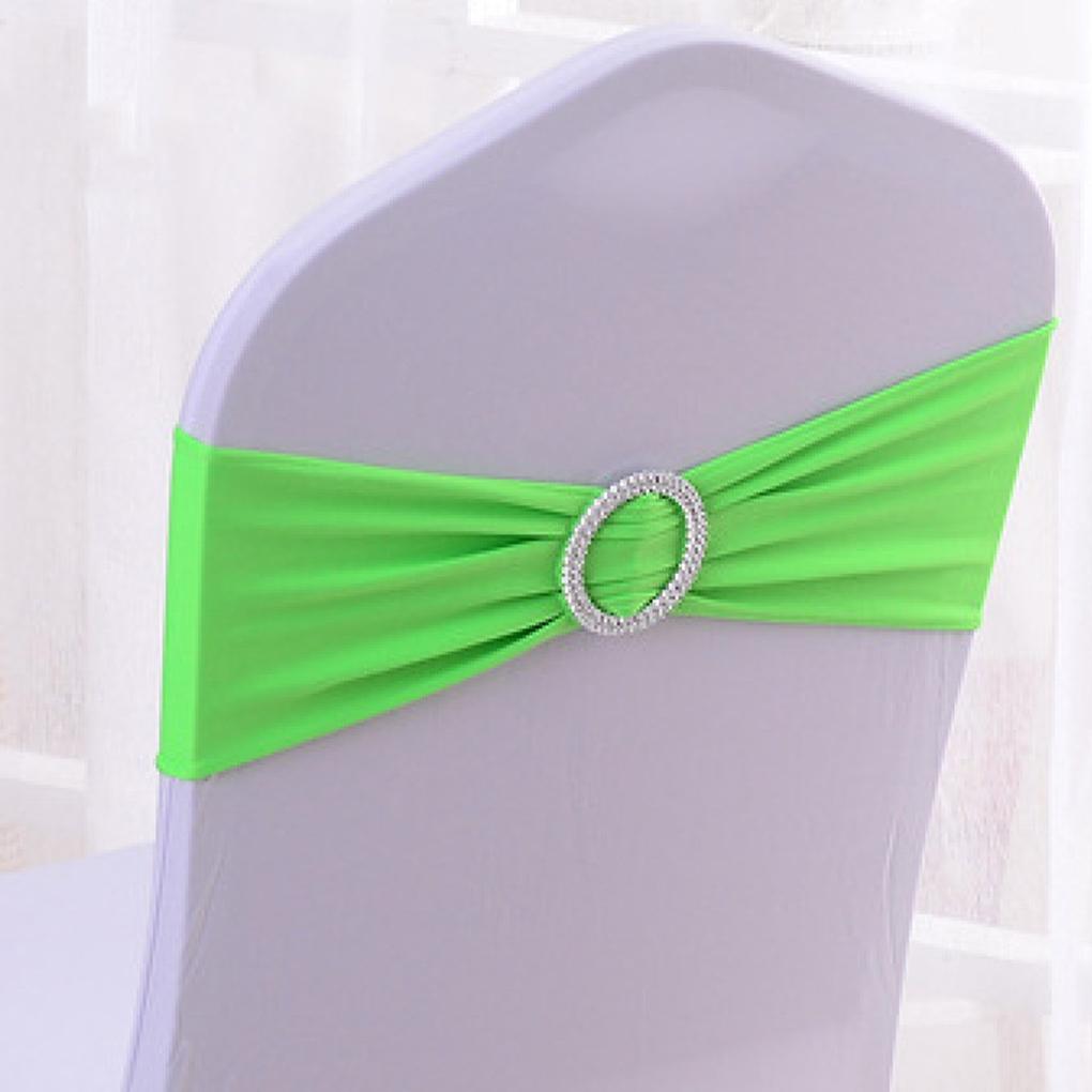 50pieces Premium Easy To Install And Replace Chair Cover Band With Buckle Slider Sashes Bow