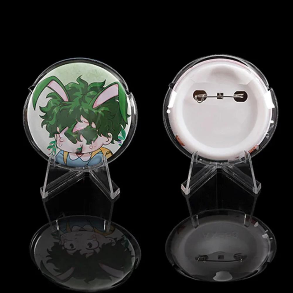 5Pcs Anime Badge Display Sleeve Transparent Badge Protective Sleeve Ita Bag Pin Case Badge Pins