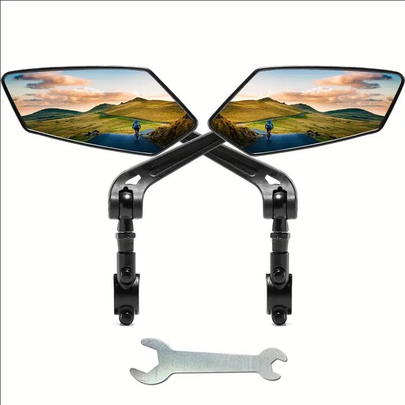 Universelle Fahrradlenker-Spiegel - HD Weitwinkel & 360° drehbar für unübertroffene Sichtbarkeit - Langlebiges Sicherheitsglas für Fahrräder
