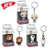 Pocket Figure Keychain Frozen 2 Princess Anna Elsa Olaf Collection Toys for Children with Box