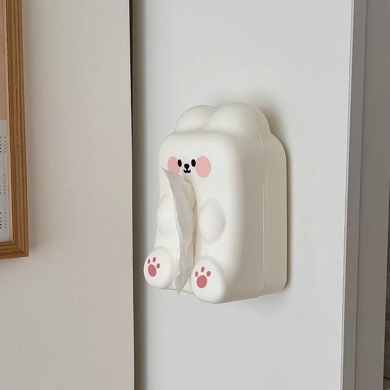 Cute Bunny Living Room Coffee Table Tissue Box Organizer Desktop Paper Box Dormitory Kawaii Bathroom Wall Mounted Tissue Box