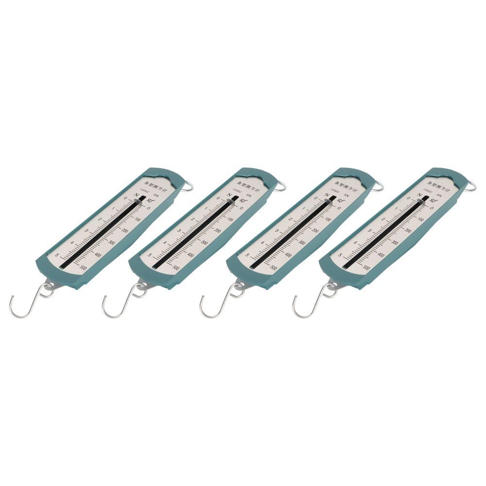 4pcs Metal Spring Bar Force Meter Rectangular Shape Spring Balance Lab Force Gauge Lab Testing
