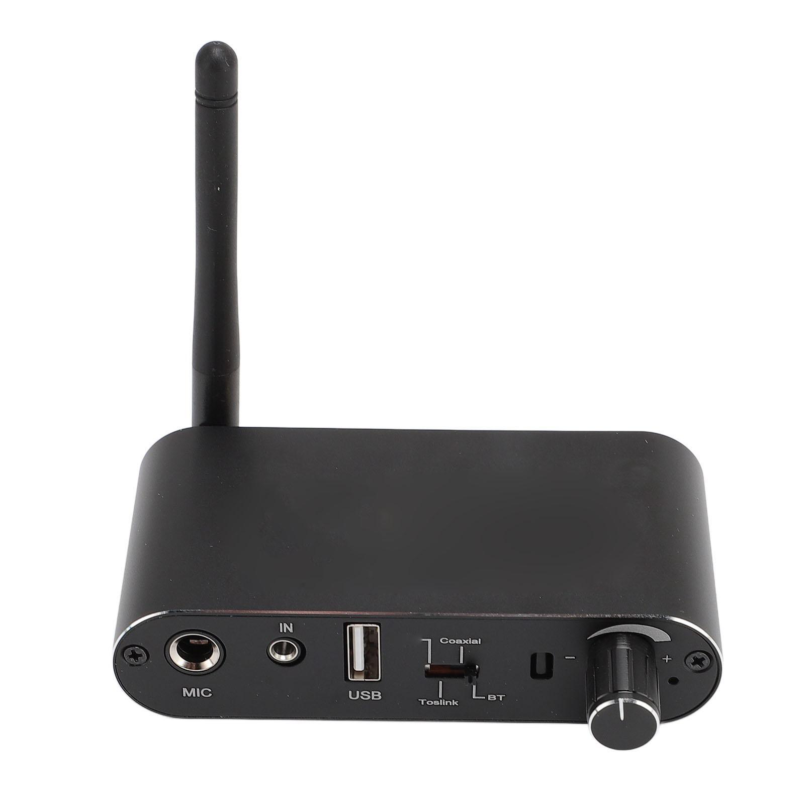 

Цифро-аналоговый преобразователь звука Оптический коаксиальный AUX USB Bluetooth микрофонный вход Цифровой звуковой адаптер