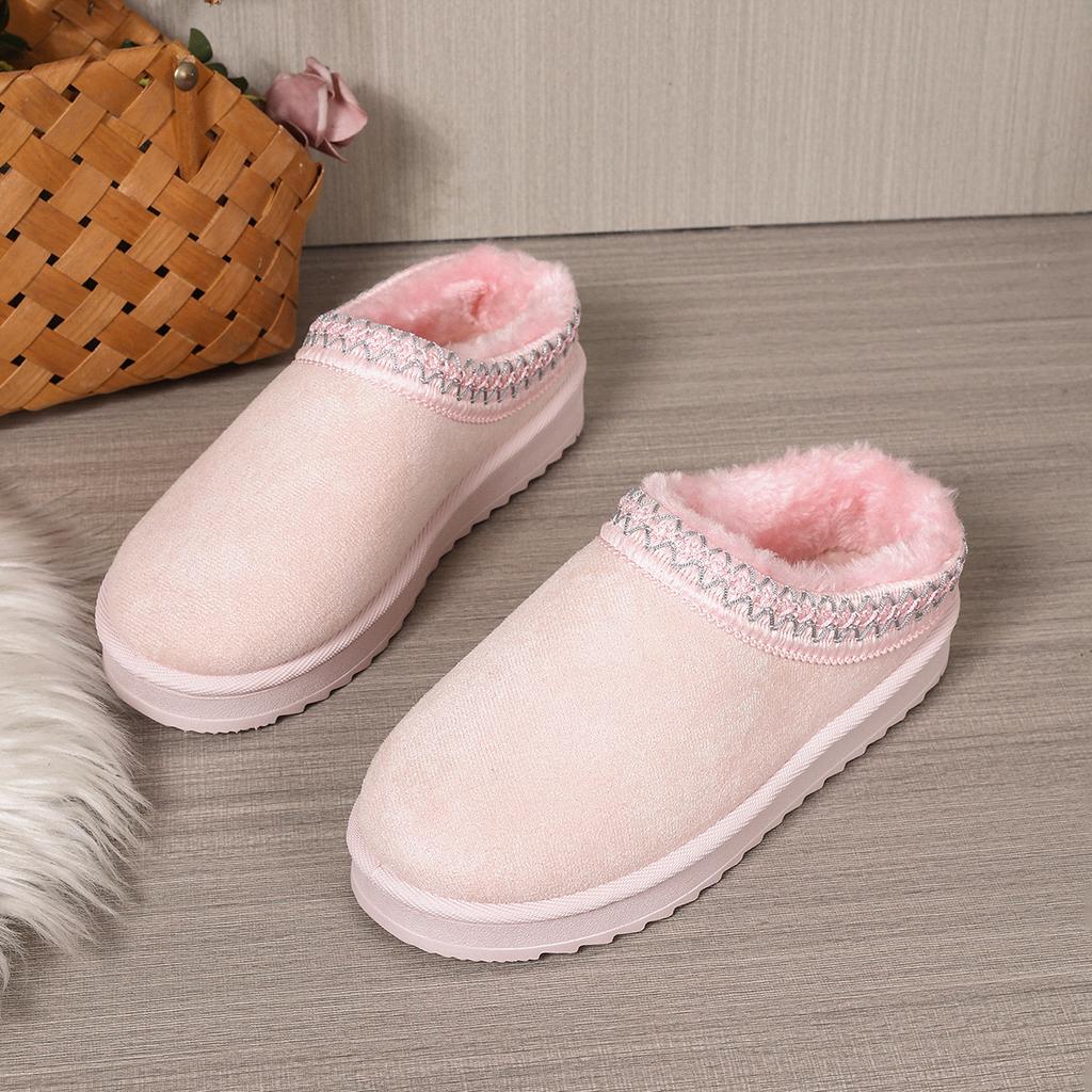Large Size Casual Suede Bag Head Rear Empty Women's Shoes Winter New Comfortable Cotton Shoes Women