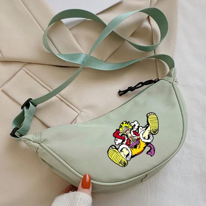 One Piece cartoon print nylon crossbody bag/commuter dumpling bag