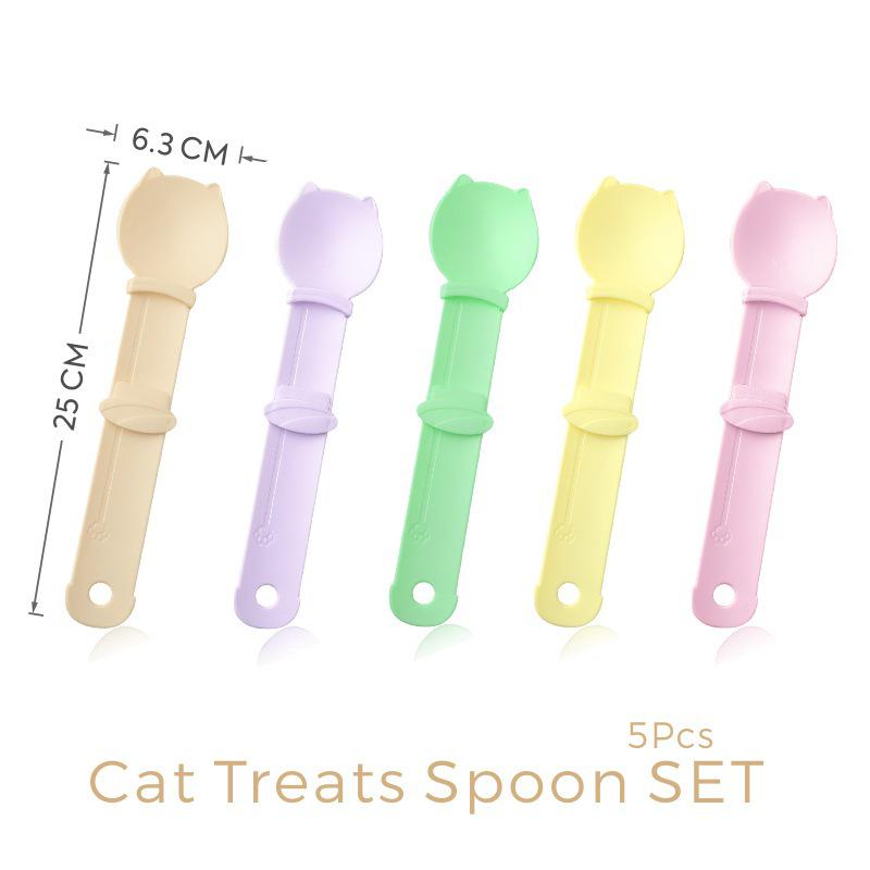 Cross-Border Cat Snack Feeder: Non-stick Squeezer Spoon for Cats and Dogs