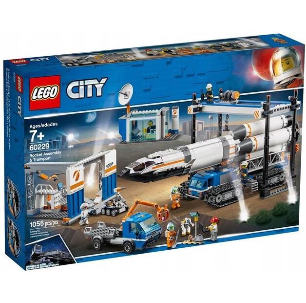 LEGO City 60229 Transportul și asamblarea rachetei