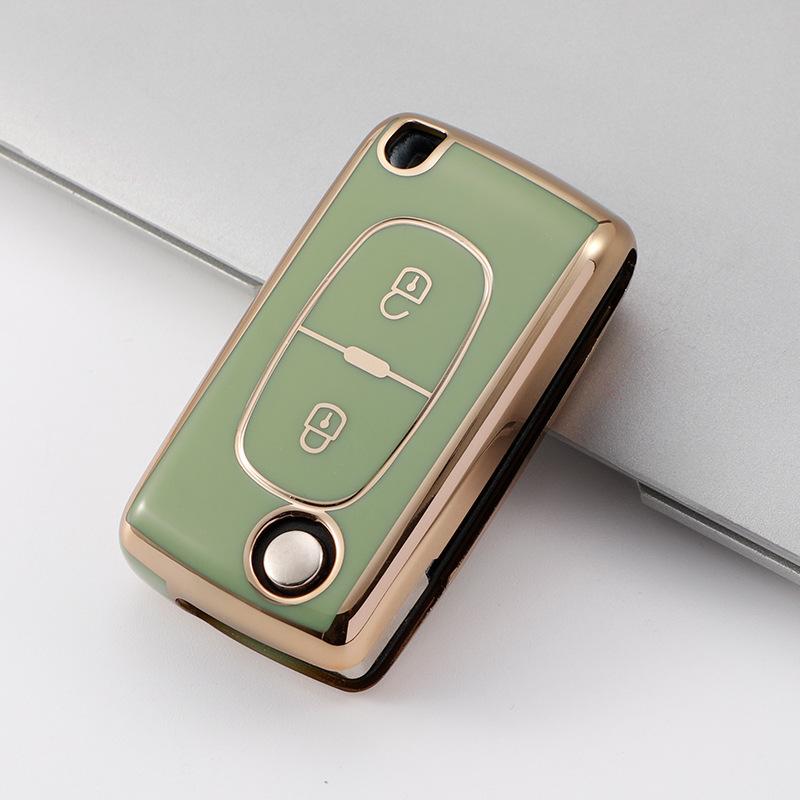 Mode TPU Autoschlüsselhülle Abdeckung Für Peugeot 207 307 308 407 607 807 Geschützter Schlüsselanhänger