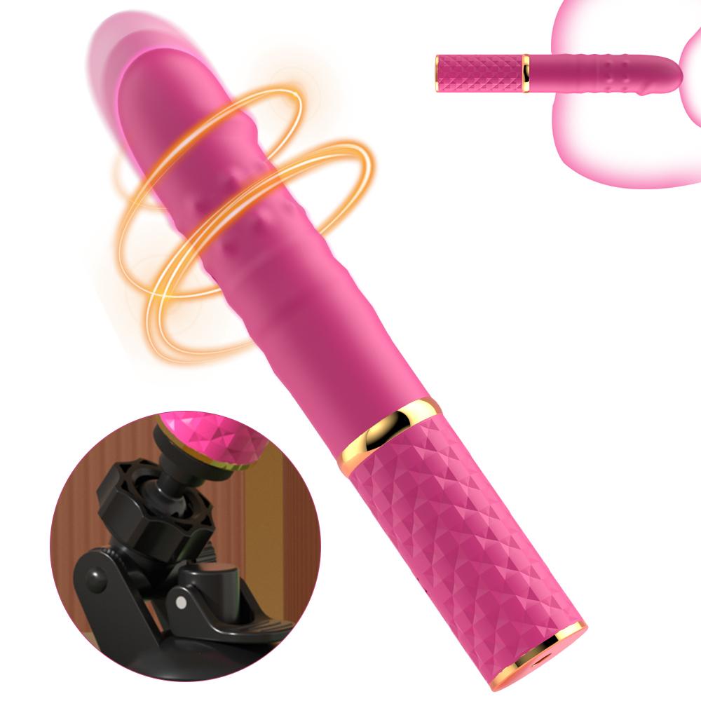 2026 Beginner Automatic Telescopic Dildo Vibrator with Suction Cup G Spot Orgasm Massager Anal Plug Stimulator Sex Toy for Women Portable Masturbator
