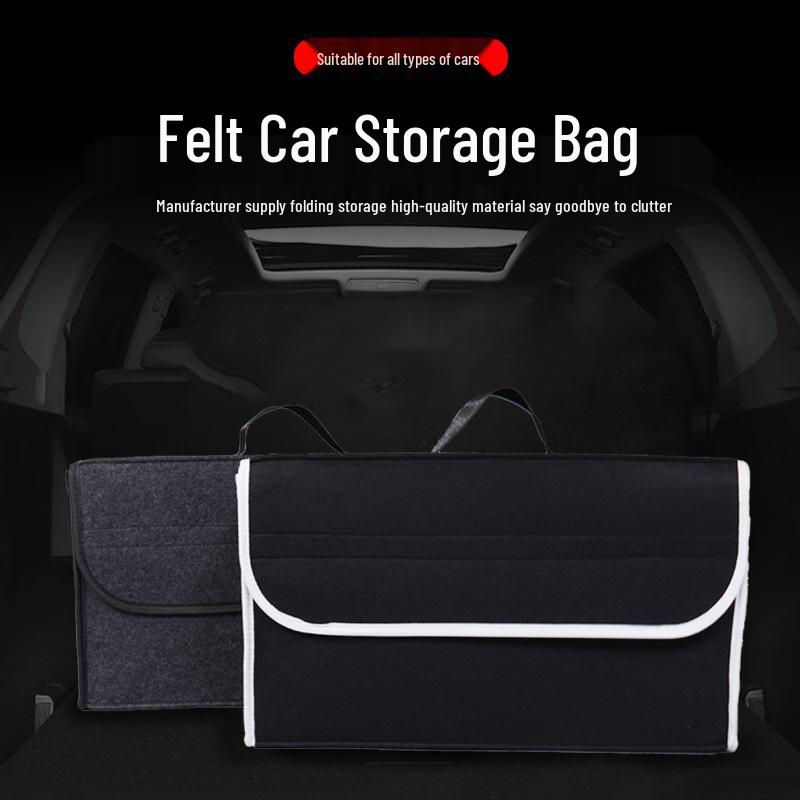 Felt Car Trunk Organizer: Large Capacity Tool and Storage Bag