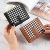 Korean Style Short Wallet Women Minimalist Plaid Coin Purse Retro Thin Student Foldable Coin Purse Female