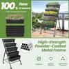5-Tier Raised Garden Bed 4FT Vertical Garden Planter with Storage Rack and Lockable Caster Wheels Indoor Outdoor Raised Planter