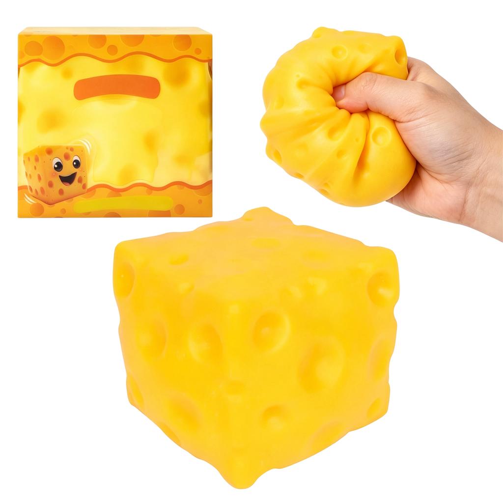 Cheese Slow-Rising Toy - Cute Stress Reliever, Soft Sensory Dough For Anxiety Relief, Fun Decompression For Kids & Adults