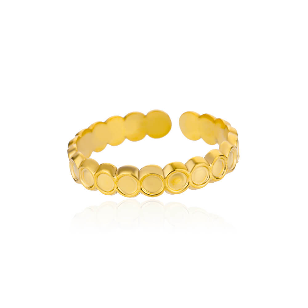 Stainless Steel Bead Rings for Women 2023 Trending Gold Color Adjustable Ring Accessories  Vintage Jewelry Wedding Gifts