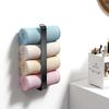 Self Adhesive or Drilled Towel Holder, Waterproof and Rustproof Aluminum Kitchen Towel Rack(Black)