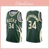 Bucks Basketball Trikots Polyester Atmungsaktives Trikot für Erwachsene