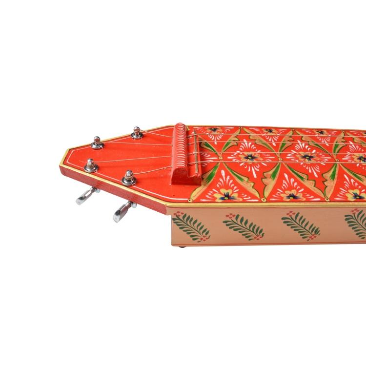 Hand Painted Box Tanpura 4 String Tambura Tanpuri for Yoga, Meditation & Kirtan with Carry Bag | Traditional Indian Drone Instrument