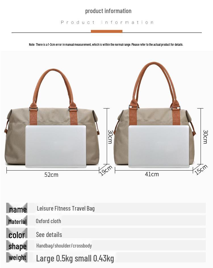 Women's Large Capacity Maternity Travel Bag - Lightweight Oxford Cloth Handbag